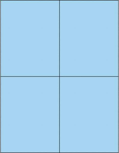 Tape Logic - 5-1/2" Long, Pastel Blue Paper Laser Label - For Laser Printers - Apex Tool & Supply