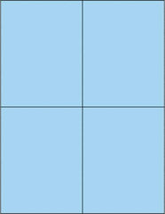 Tape Logic - 5-1/2" Long, Pastel Blue Paper Laser Label - For Laser Printers - Apex Tool & Supply