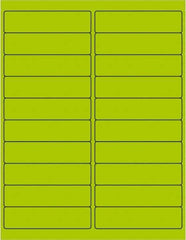 Tape Logic - 4" Long, Fluorescent Green Paper Laser Label - For Laser Printers - Apex Tool & Supply