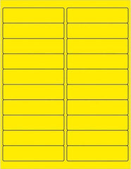 Tape Logic - 4" Long, Fluorescent Yellow Paper Laser Label - For Laser Printers - Apex Tool & Supply