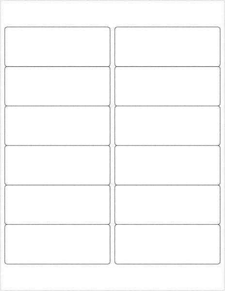 Tape Logic - 4" Long, White Paper Laser Label - For Laser Printers - Apex Tool & Supply