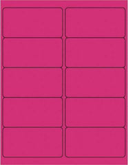Tape Logic - 4" Long, Fluorescent Pink Paper Laser Label - For Laser Printers - Apex Tool & Supply