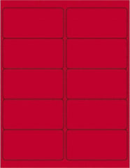 Tape Logic - 4" Long, Fluorescent Red Paper Laser Label - For Laser Printers - Apex Tool & Supply