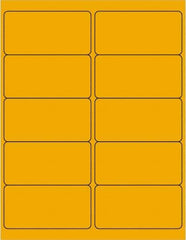 Tape Logic - 4" Long, Fluorescent Orange Paper Laser Label - For Laser Printers - Apex Tool & Supply