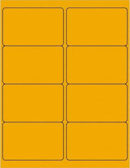 Tape Logic - 4" Long, Fluorescent Orange Paper Laser Label - For Laser Printers - Apex Tool & Supply