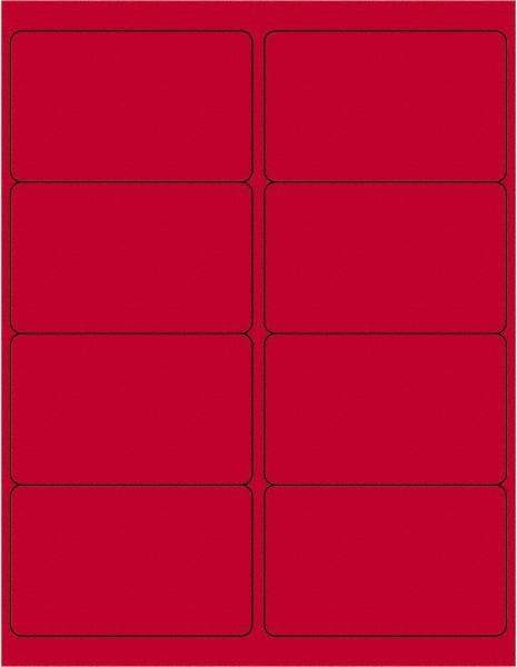 Tape Logic - 4" Long, Fluorescent Red Paper Laser Label - For Laser Printers - Apex Tool & Supply