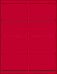 Tape Logic - 4" Long, Fluorescent Red Paper Laser Label - For Laser Printers - Apex Tool & Supply