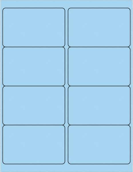 Tape Logic - 4" Long, Pastel Blue Paper Laser Label - For Laser Printers - Apex Tool & Supply
