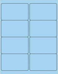 Tape Logic - 4" Long, Pastel Blue Paper Laser Label - For Laser Printers - Apex Tool & Supply