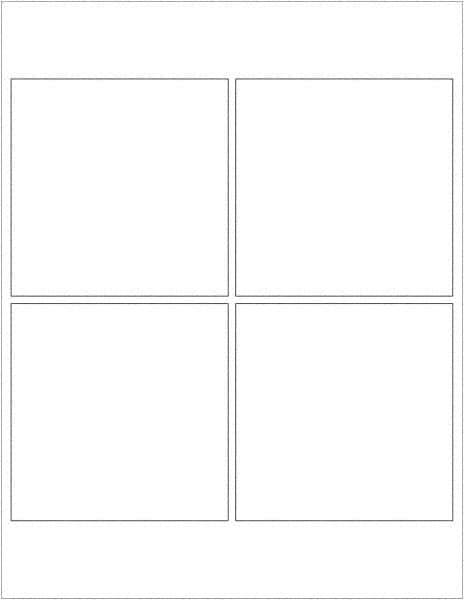 Tape Logic - 4" Long, White Paper Laser Label - For Laser Printers - Apex Tool & Supply
