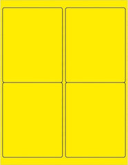 Tape Logic - 5" Long, Fluorescent Yellow Paper Laser Label - For Laser Printers - Apex Tool & Supply