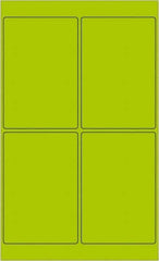 Tape Logic - 6" Long, Fluorescent Green Paper Laser Label - For Laser Printers - Apex Tool & Supply