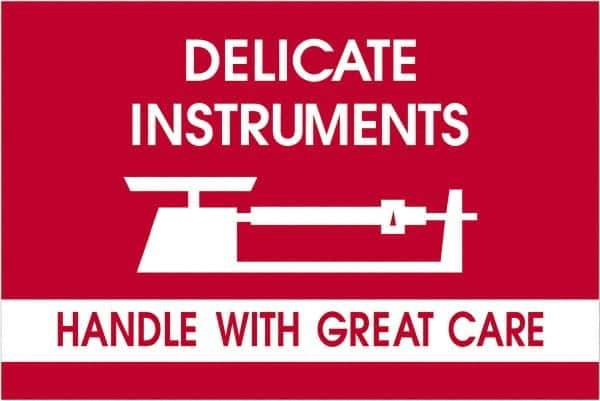 Tape Logic - 3" Long, Red/White Paper Shipping Label - For Multi-Use - Apex Tool & Supply