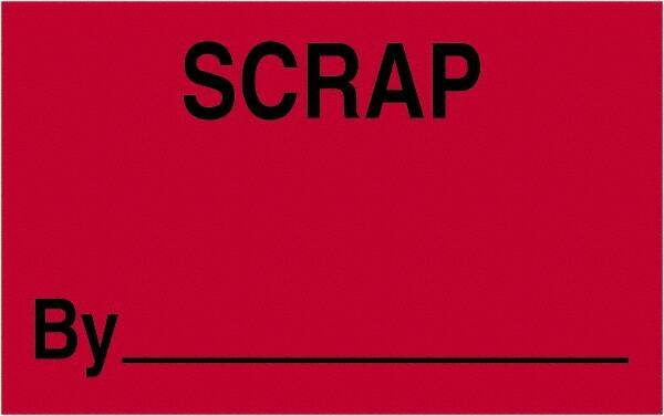 Tape Logic - 2" Long, Fluorescent Red Paper Shipping Label - For Multi-Use - Apex Tool & Supply