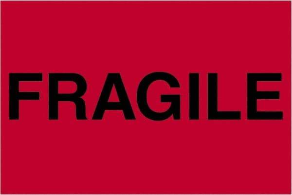 Tape Logic - 3" Long, Fluorescent Red Paper Shipping Label - For Multi-Use - Apex Tool & Supply