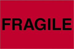 Tape Logic - 3" Long, Fluorescent Red Paper Shipping Label - For Multi-Use - Apex Tool & Supply