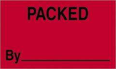 Tape Logic - 5" Long, Fluorescent Red Paper Shipping Label - For Multi-Use - Apex Tool & Supply