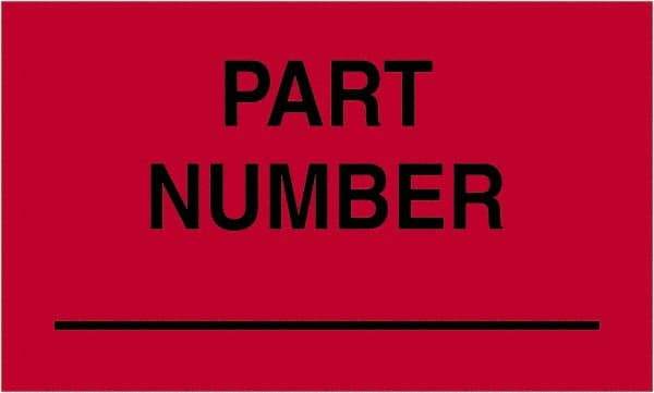 Tape Logic - 5" Long, Fluorescent Red Paper Shipping Label - For Multi-Use - Apex Tool & Supply