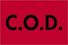 Tape Logic - 3" Long, Fluorescent Red Paper Shipping Label - For Multi-Use - Apex Tool & Supply
