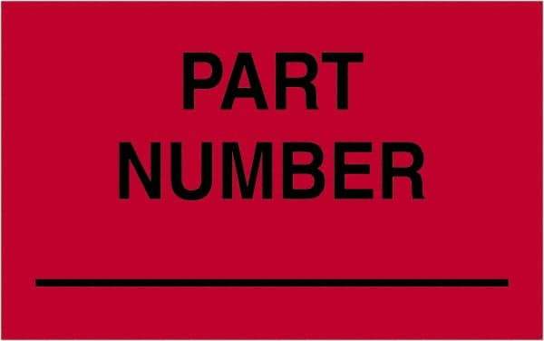 Tape Logic - 2" Long, Fluorescent Red Paper Shipping Label - For Multi-Use - Apex Tool & Supply