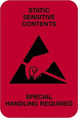 Tape Logic - 3" Long, Fluorescent Red Paper Shipping Label - For Multi-Use - Apex Tool & Supply