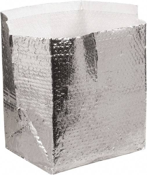 Made in USA - 12" Long x 10" Wide x 9" High x 3/16" Thick Box Liner - Silver, Case - Apex Tool & Supply
