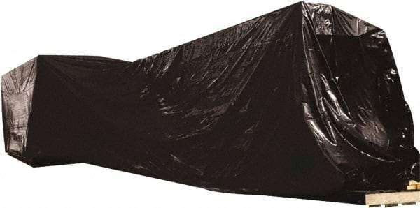 Made in USA - 100" Long x 3" Wide Polyethylene Plastic Film - Black, Case - Apex Tool & Supply