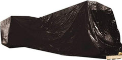 Made in USA - 100" Long x 10" Wide Polyethylene Plastic Film - Black, Case - Apex Tool & Supply