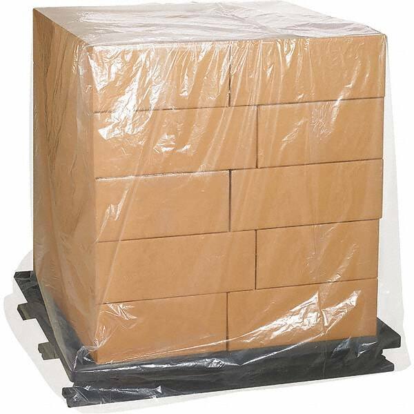 Made in USA - 42" Long x 42" Wide x 96" High Pallet Cover - Clear, Case, 25 Piece - Apex Tool & Supply
