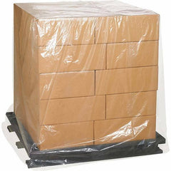 Made in USA - 48" Long x 48" Wide x 96" High Pallet Cover - Clear, Case, 100 Piece - Apex Tool & Supply