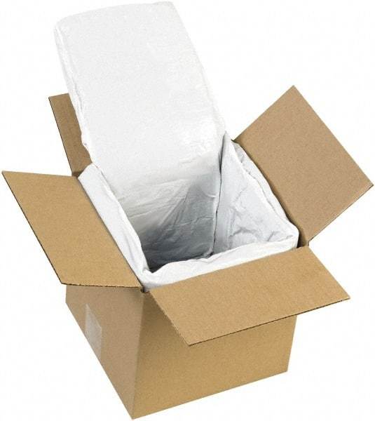 Made in USA - 6" Long x 6" Wide x 6" High x 1" Thick Box Liner - White, Case - Apex Tool & Supply