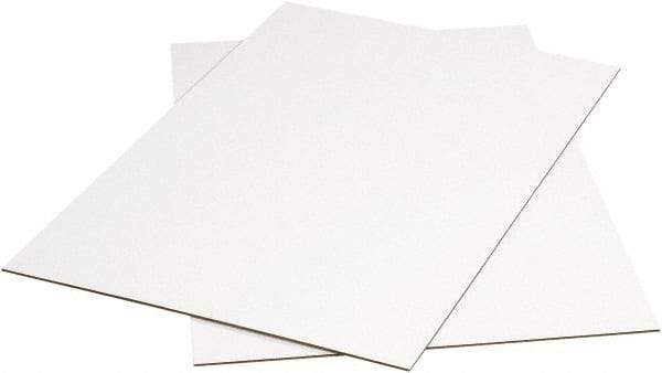 Made in USA - 96" Long x 48" Wide Corrugated Sheet - White - Apex Tool & Supply
