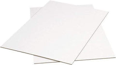 Made in USA - 48" Long x 48" Wide Corrugated Sheet - White - Apex Tool & Supply