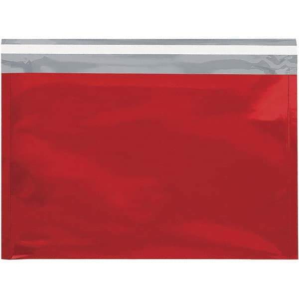 Value Collection - 12-3/4" Long x 9-1/2" Wide Peel-Off Self-Seal Metallic Mailer - Red - Apex Tool & Supply