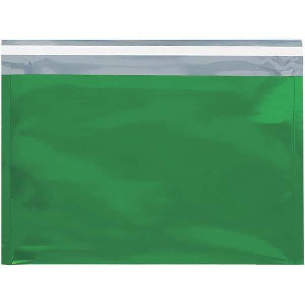 Value Collection - 12-3/4" Long x 9-1/2" Wide Peel-Off Self-Seal Metallic Mailer - Green - Apex Tool & Supply