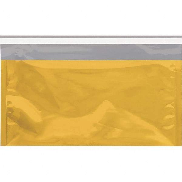 Value Collection - 10-1/4" Long x 6-1/4" Wide Peel-Off Self-Seal Metallic Mailer - Gold - Apex Tool & Supply