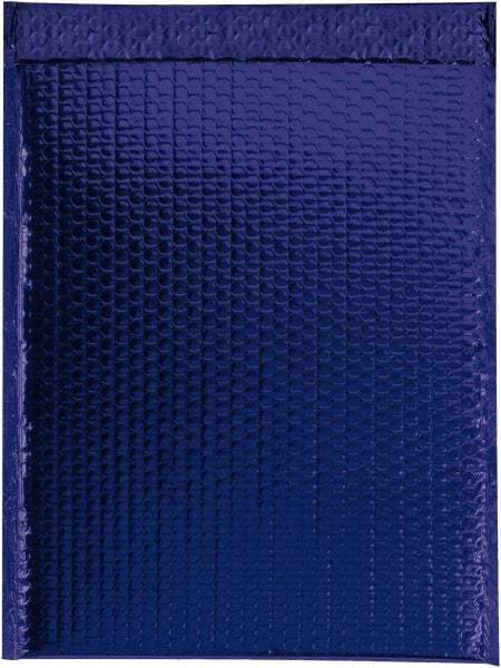 Made in USA - 17-1/2" Long x 13" Wide Peel-Off Self-Seal Bubble Mailer - Blue - Apex Tool & Supply
