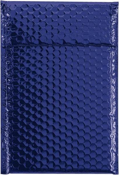 Made in USA - 11" Long x 7-1/2" Wide Peel-Off Self-Seal Bubble Mailer - Blue - Apex Tool & Supply