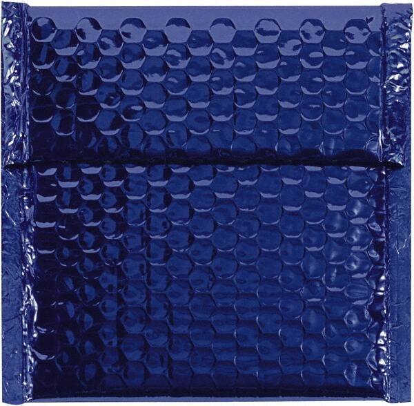 Made in USA - 6-3/4" Long x 7" Wide Peel-Off Self-Seal Bubble Mailer - Blue - Apex Tool & Supply