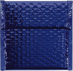 Made in USA - 6-3/4" Long x 7" Wide Peel-Off Self-Seal Bubble Mailer - Blue - Apex Tool & Supply