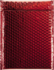 Made in USA - 11-1/2" Long x 9" Wide Peel-Off Self-Seal Bubble Mailer - Red - Apex Tool & Supply