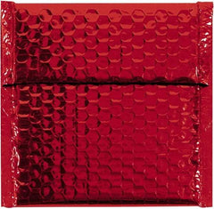 Made in USA - 6-3/4" Long x 7" Wide Peel-Off Self-Seal Bubble Mailer - Red - Apex Tool & Supply