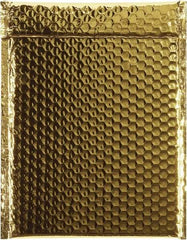 Made in USA - 11-1/2" Long x 9" Wide Peel-Off Self-Seal Bubble Mailer - Gold - Apex Tool & Supply