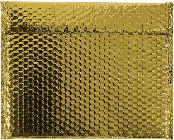 Made in USA - 11" Long x 13-3/4" Wide Peel-Off Self-Seal Bubble Mailer - Gold - Apex Tool & Supply