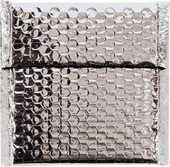 Made in USA - 6-3/4" Long x 7" Wide Peel-Off Self-Seal Bubble Mailer - Silver - Apex Tool & Supply