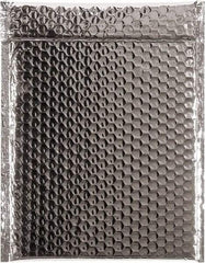 Made in USA - 11-1/2" Long x 9" Wide Peel-Off Self-Seal Bubble Mailer - Silver - Apex Tool & Supply
