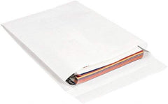 Made in USA - 16" Long x 12" Wide Peel-Off Self-Seal Expandable Envelope - White - Apex Tool & Supply
