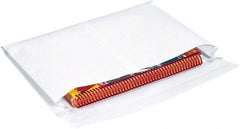 Made in USA - 15" Long x 10" Wide Peel-Off Self-Seal Expandable Envelope - White - Apex Tool & Supply