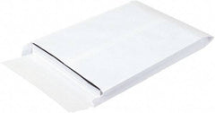 Made in USA - 13" Long x 10" Wide Peel-Off Self-Seal Expandable Envelope - White - Apex Tool & Supply