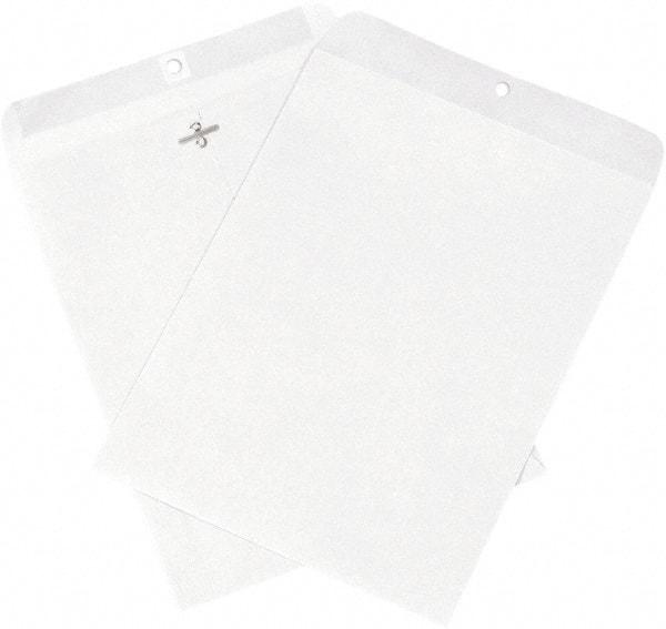 Made in USA - 12" Long x 9" Wide Clasp Envelope - White - Apex Tool & Supply